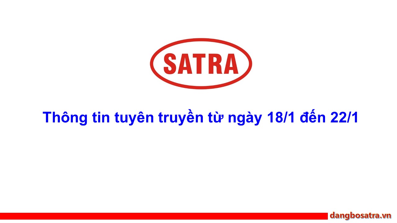 Tin Đảng Ủy - Đảng bộ Satra