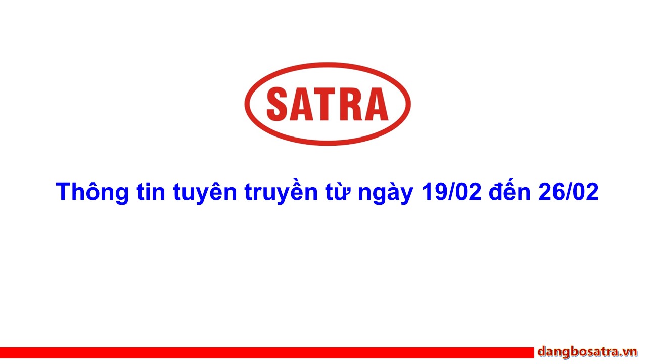 Tin Đảng Ủy - Đảng bộ Satra