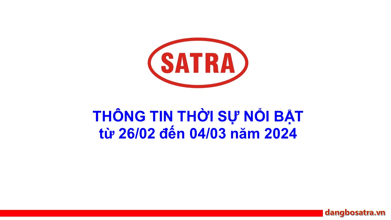 Tin Đảng Ủy - Đảng bộ Satra