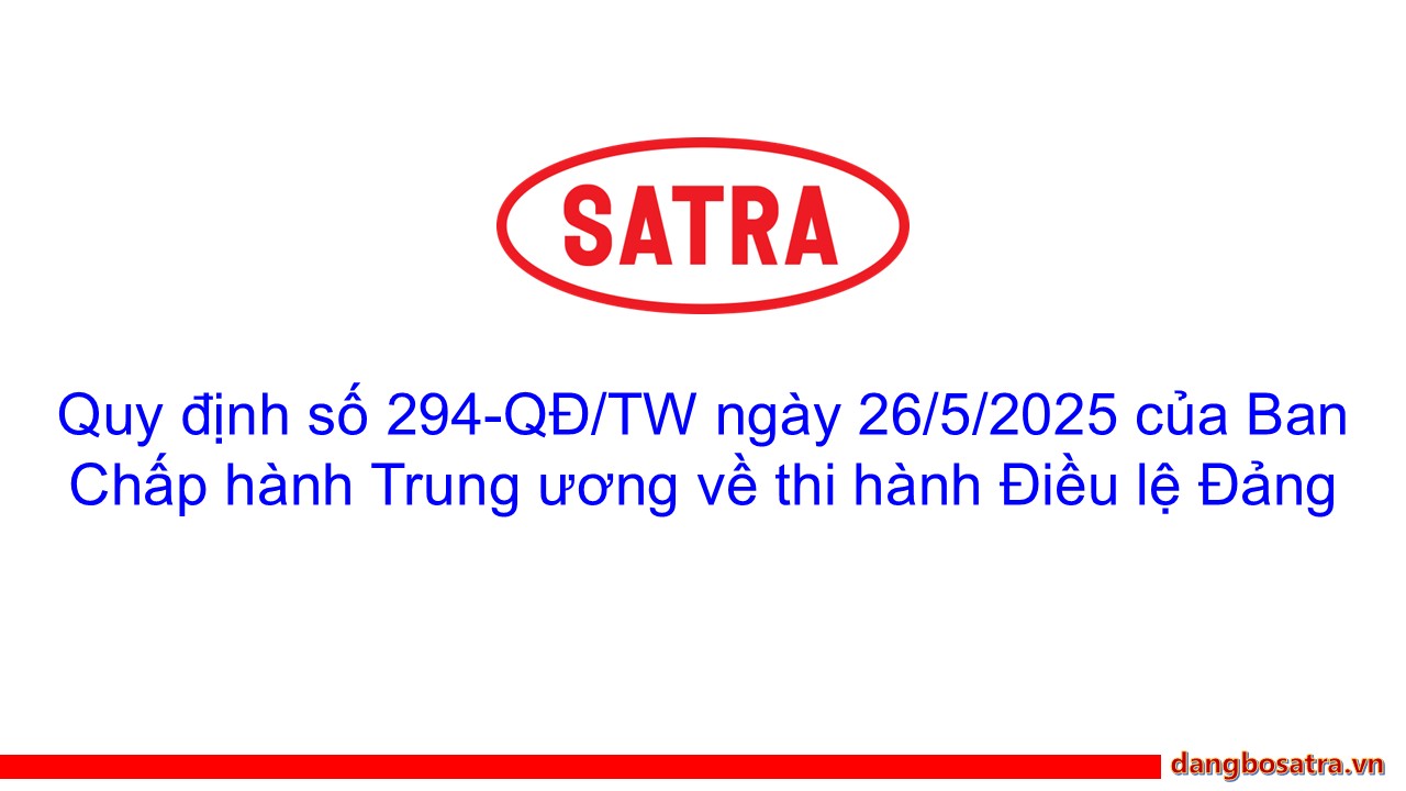 Đảng Ủy - Đảng bộ Satra
