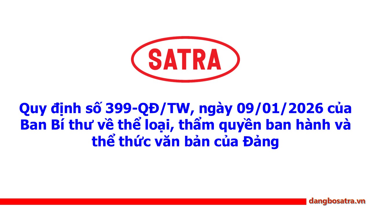 Trang chủ - Đảng bộ Satra