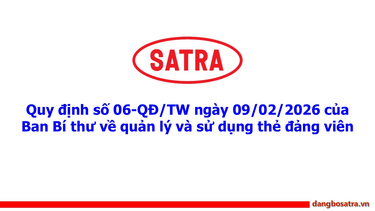 Trang chủ - Đảng bộ Satra
