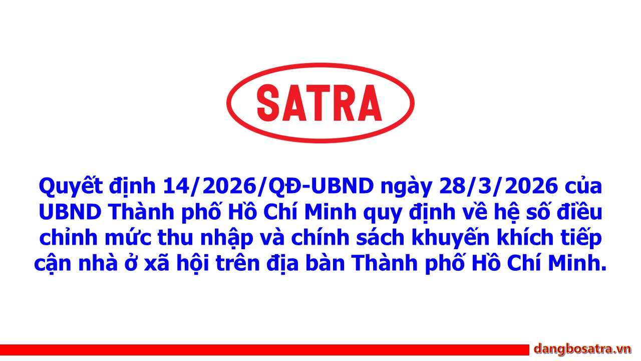 Trang chủ - Đảng bộ Satra