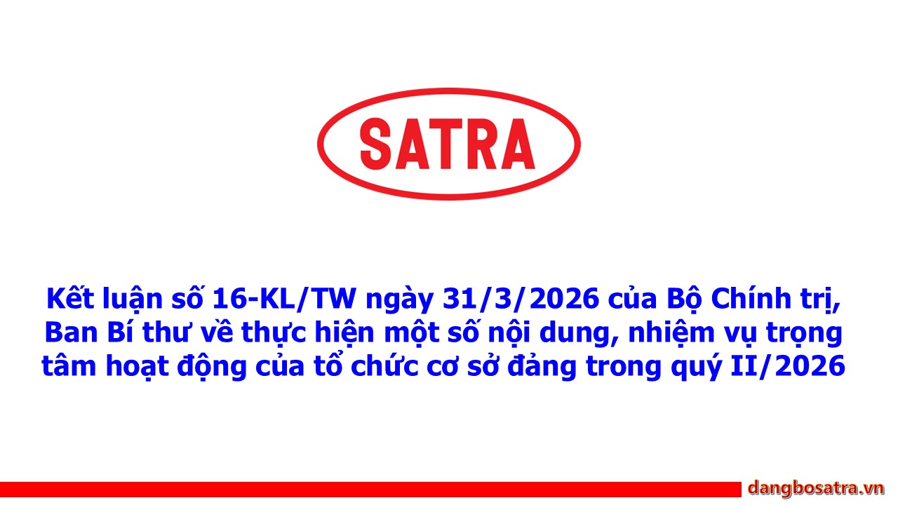 Trang chủ - Đảng bộ Satra