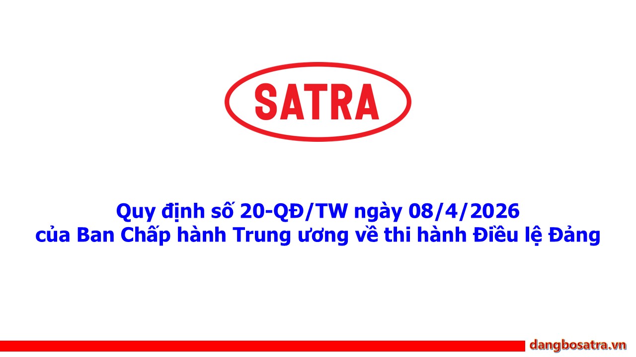 Trang chủ - Đảng bộ Satra