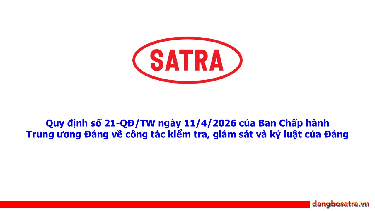 Trang chủ - Đảng bộ Satra