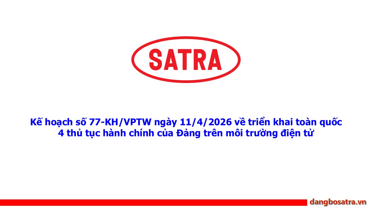 Trang chủ - Đảng bộ Satra