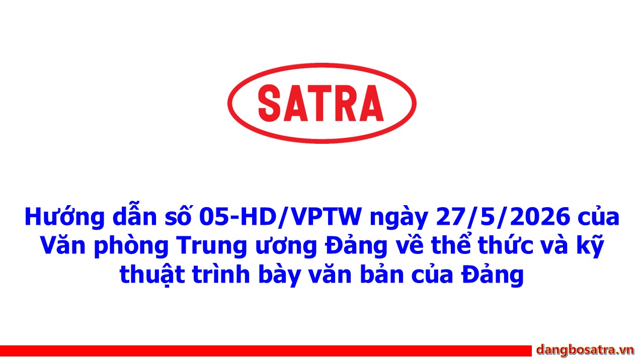 Trang chủ - Đảng bộ Satra
