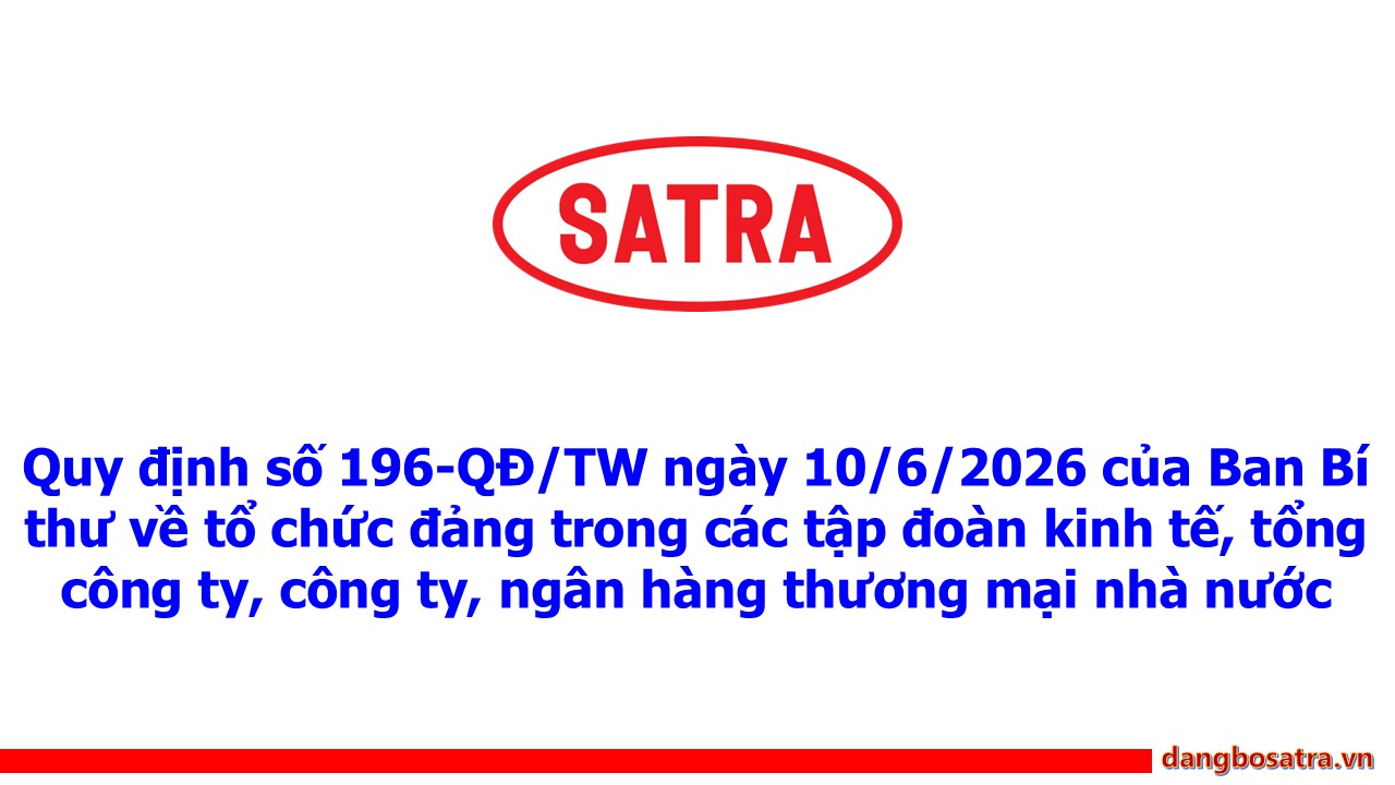 Trang chủ - Đảng bộ Satra