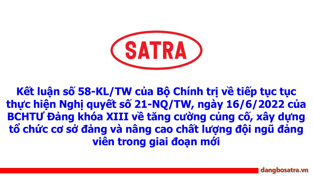 Trang chủ - Đảng bộ Satra