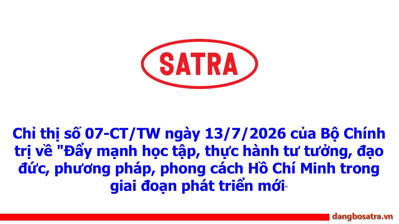 Trang chủ - Đảng bộ Satra