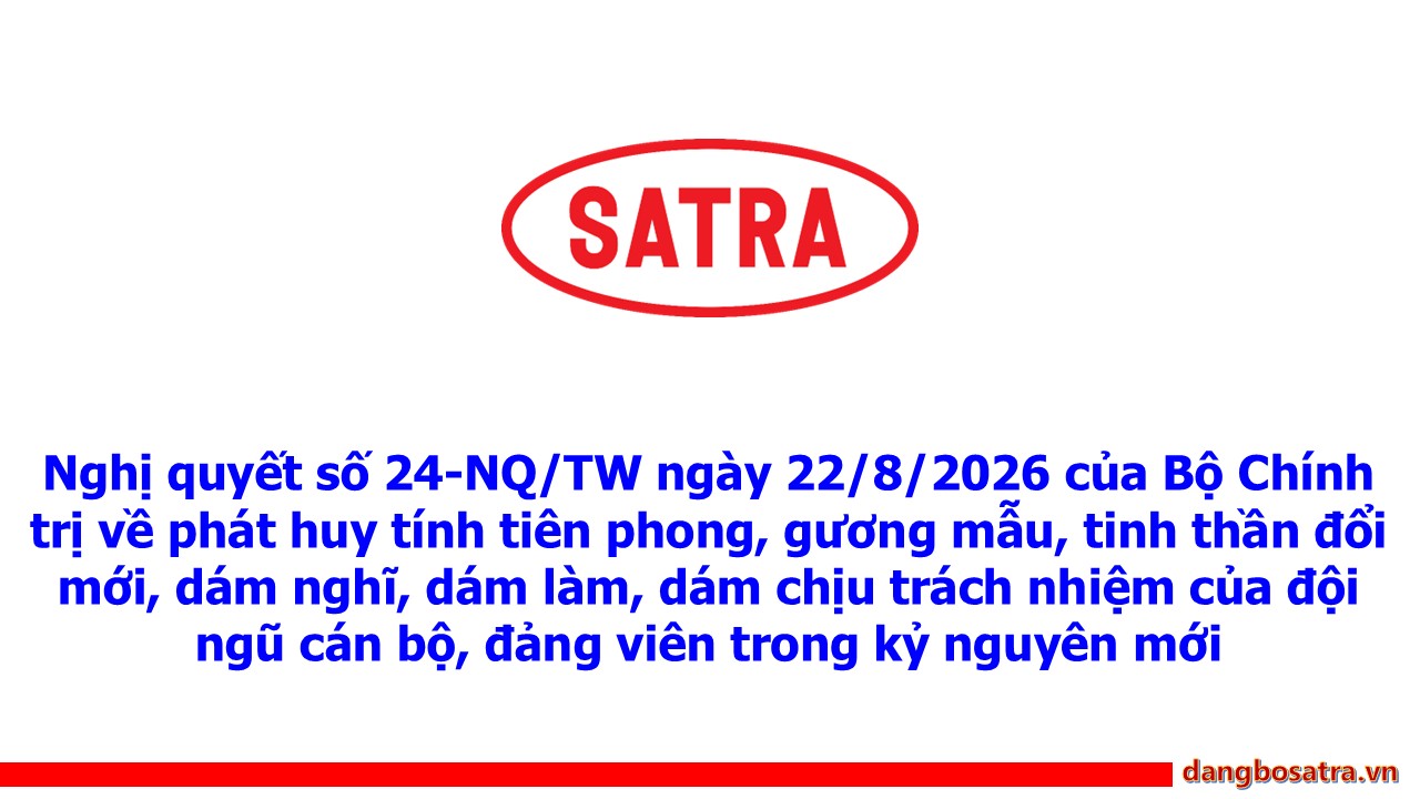 Trang chủ - Đảng bộ Satra