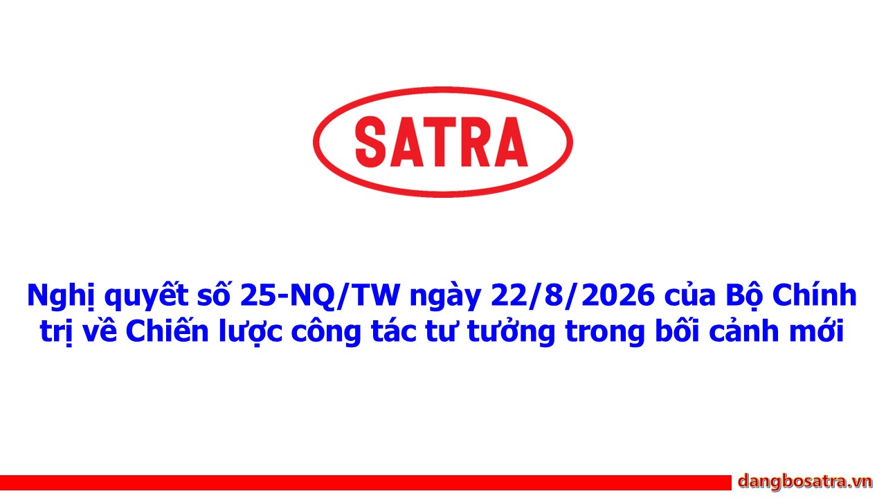 Trang chủ - Đảng bộ Satra