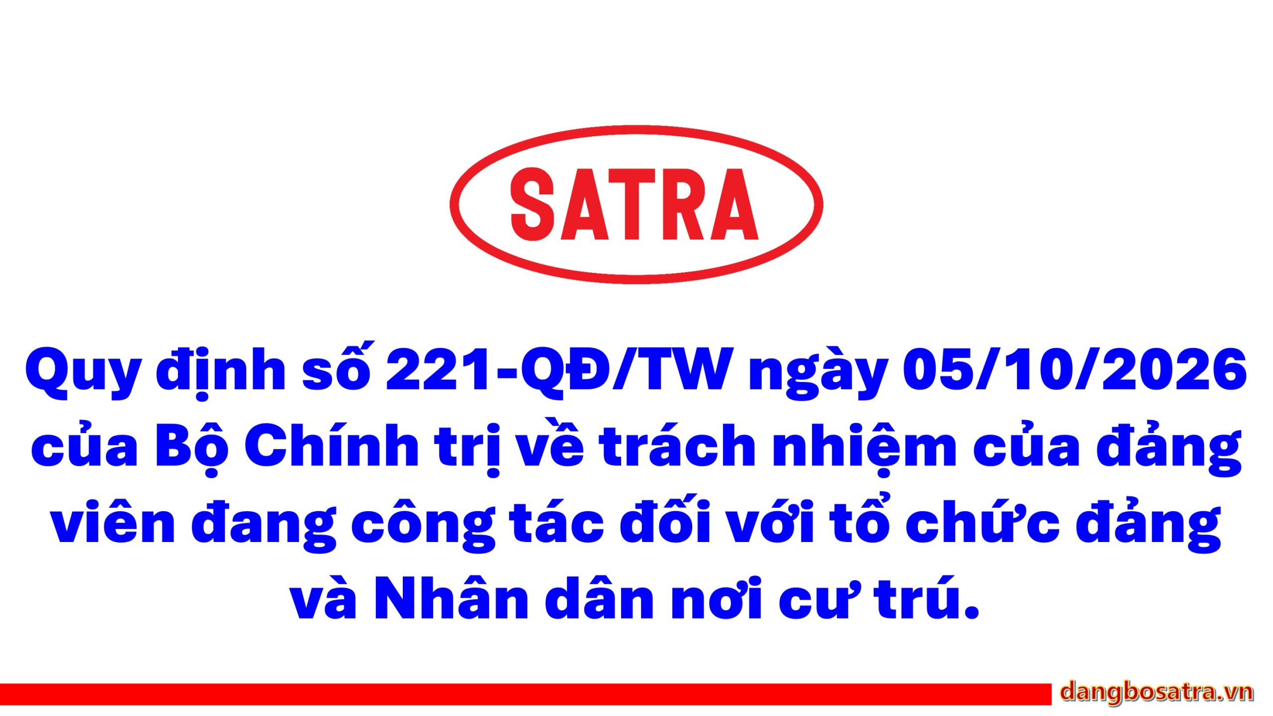 Trang chủ - Đảng bộ Satra